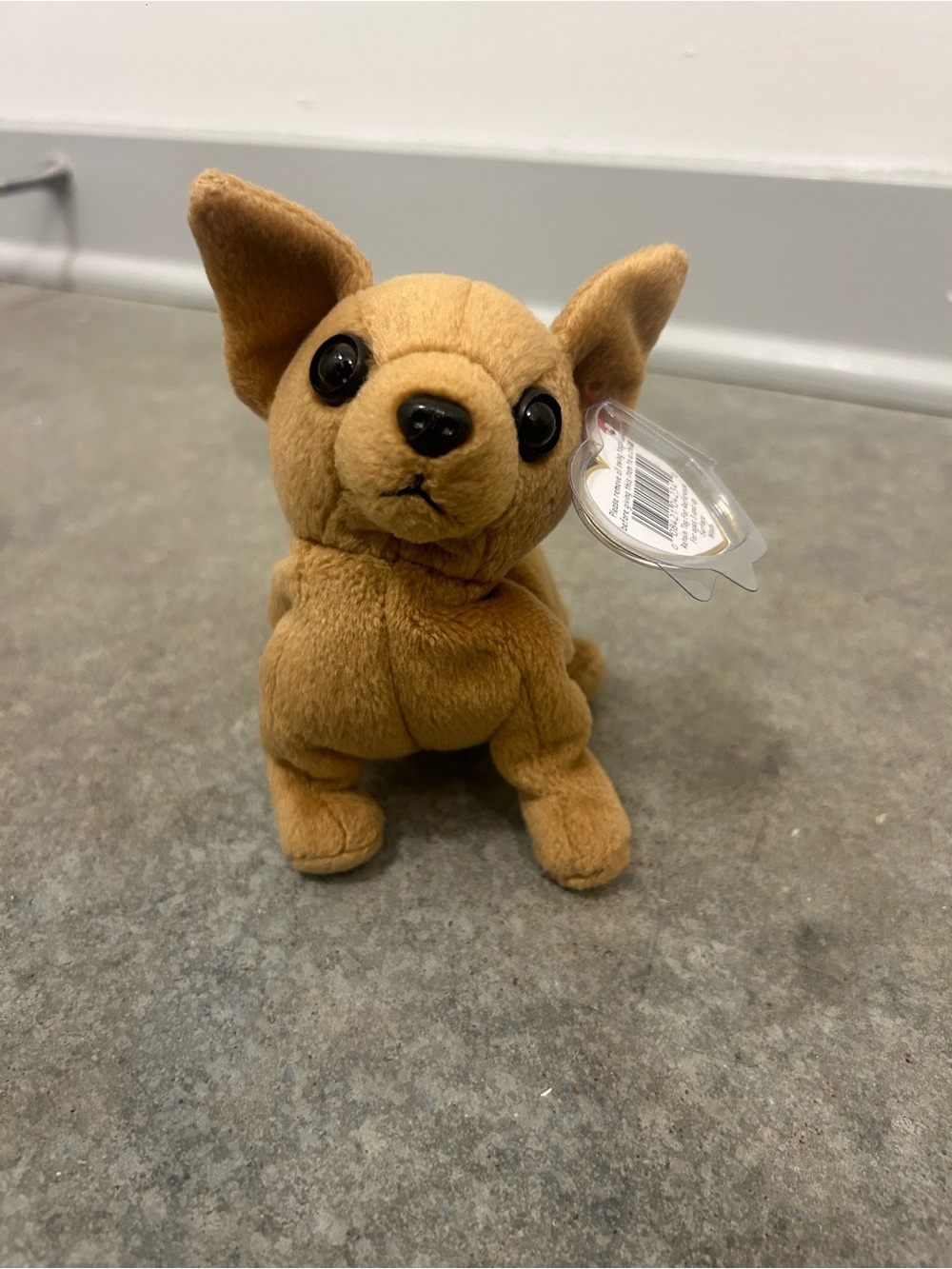 Ty Beanie Baby Tiny Chihuahua Dog Original Tag Attached 6" Plush Retired